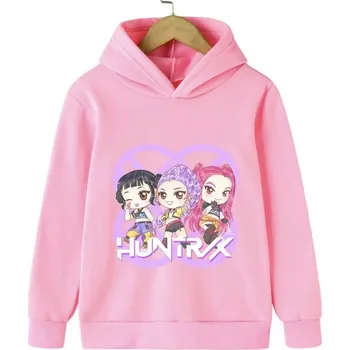 Chlapecký svetr KPop Demon Hunters (Lovkyně démonů) KPop Demon Hunters dětská mikina s potiskem (Huntrix) Barva: růžová (12), Velikost: 130