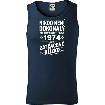 Nikdo není dokonalý ale ti narození v roce 1974 jsou zatraceně blízko - Tílko pánské Core - XL ( Námořní modrá (velmi tmavá - téměř černá) )