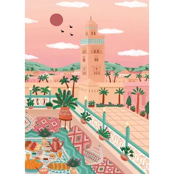 Puzzle Pieces & Peace Mešita Koutoubia Maroko 1000 dílků