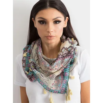 Šátek Barevný dámský šátek s etnickými vzory AT-CH-ENEC-71.33P-yellow Velikost: ONE SIZE