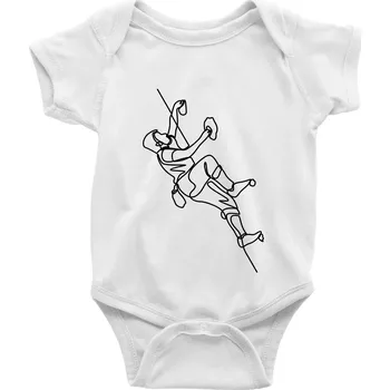 Kojenecké oblečení Lezecká stěna jedním tahem - Body kojenecké s krátkým rukávem - Krátký r. 18-24 měs ( Bílá )