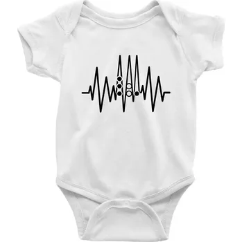 Kojenecký body Backgammon EKG - Body kojenecké s krátkým rukávem - Krátký r. 18-24 měs ( Bílá )