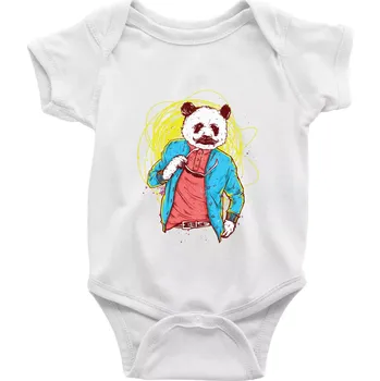 Kojenecký body Panda Bear - Body kojenecké s krátkým rukávem - Krátký r. 6-12 mes ( Bílá )
