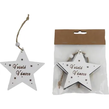 Vánoce Hvězda k zavěšení, 2 ks D6391/2
