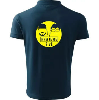 Pánská košile Vortex hrajeme živě - Polokošile pánská Pique Polo 203 - 5XL ( Námořní modrá (téměř černá) )