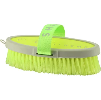 Čištění pro koně EQUITHÈME Kartáč na tělo Je t'aime Equithème, neon yellow