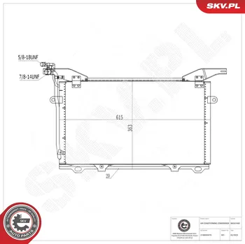 Ventilátor topení a klimatizace Kondenzátor klimatizace ESEN SKV 86SKV460