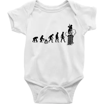 Kojenecké oblečení Evoluce kominík - Body kojenecké s krátkým rukávem - Krátký r. 18-24 měs ( Bílá )