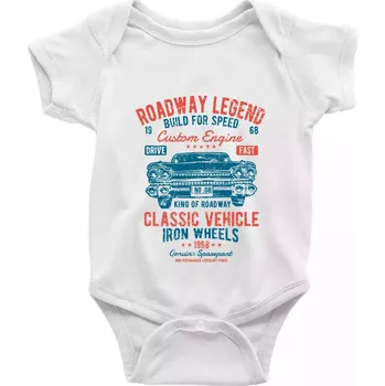 Kojenecký body Roadway Legend 2 - Body kojenecké s krátkým rukávem - Krátký r. 6-12 mes ( Bílá )