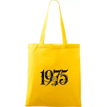 Ročník s růží 1975 - Taška bavlněná - 42 x 38 cm ( Žlutá )