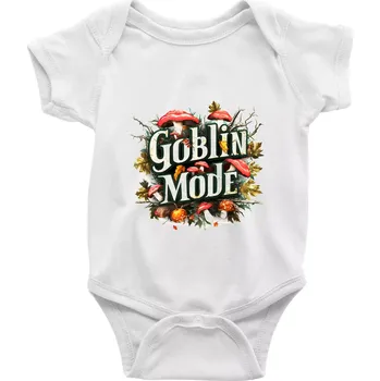Kojenecké oblečení Goblincore Goblin Mode - Body kojenecké s krátkým rukávem - Krátký r. do 3 měs ( Bílá )