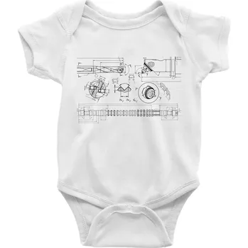 Kojenecký body Technické výkresy - vrtáky - Body kojenecké s krátkým rukávem - Krátký r. do 3 měs ( Bílá )