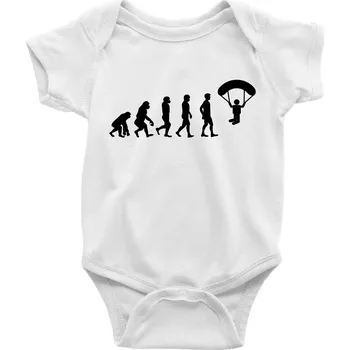 Kojenecké oblečení Evoluce paragliding - Body kojenecké s krátkým rukávem - Krátký r. 18-24 měs ( Bílá )