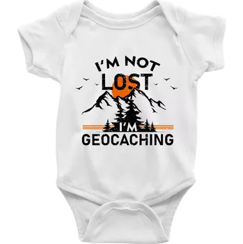 Kojenecký body Im not lost - geocaching - Body kojenecké s krátkým rukávem - Krátký r. 6-12 mes ( Bílá )