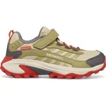Dětské outdoorové boty Merrell MOAB SPEED 2 LOW A/C WTRPF 3 Béžová, Červená, Tmavě šedá