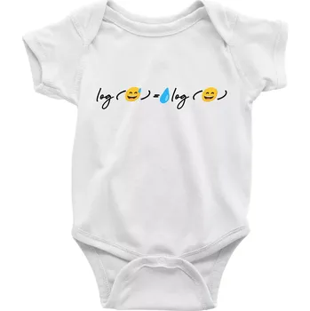 Kojenecký body Matematika - The Power Of Log - Body kojenecké s krátkým rukávem - Krátký r. 6-12 mes ( Bílá )