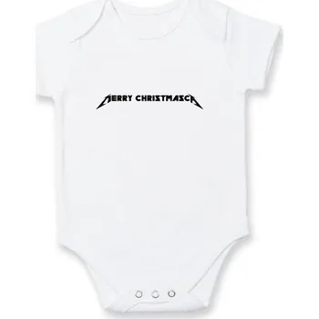 Kojenecký body Merry Christmasca nápis - Body kojenecké s krátkým rukávem - Krátký r. 6-12 mes ( Bílá )