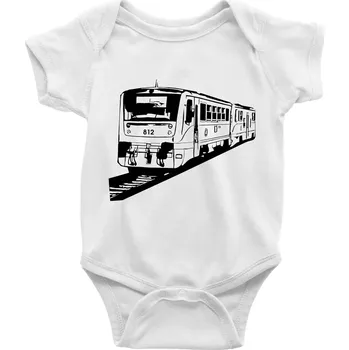 Kojenecký body Vlak 812 - Body kojenecké s krátkým rukávem - Krátký r. 6-12 mes ( Bílá )