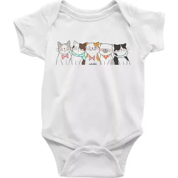 Kojenecký body Pět koček - Body kojenecké s krátkým rukávem - Krátký r. 6-12 mes ( Bílá )
