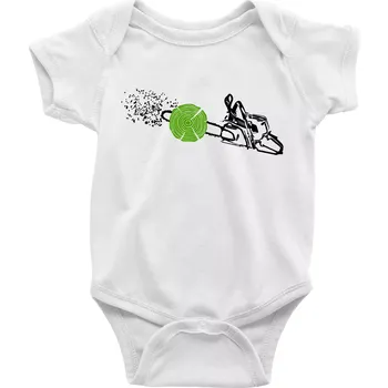 Kojenecký body Motorová pila - Body kojenecké s krátkým rukávem - Krátký r. 18-24 měs ( Bílá )