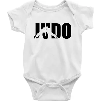 Kojenecké oblečení Judo - Nápis - Body kojenecké s krátkým rukávem - Krátký r. 18-24 měs ( Bílá )