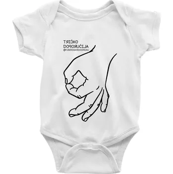 Kojenecké oblečení Tričko doporučila fuserinavsehodruhu - Body kojenecké s krátkým rukávem - Krátký r. 18-24 měs ( Bílá )