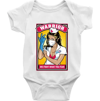 Corona Nurse warrior - Body kojenecké s krátkým rukávem - Krátký r. 18-24 měs ( Bílá )
