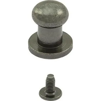 Pouzdro na nůž Sedlářské knoflíky barva Černý nikl