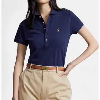 Dámské tričko Tommy Hilfiger | Dámské modré polo triko Ralph Lauren - Velikost M, Barva Modrá 56354 211870236