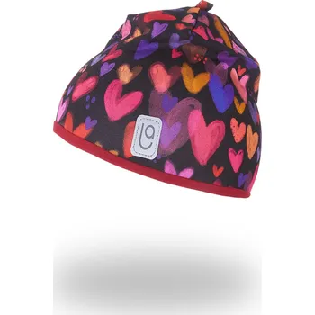 Čepice Little Angel Čepice podšitá Outlast® - srdce/scarlet Velikost čepic: 6 | 54-57 cm