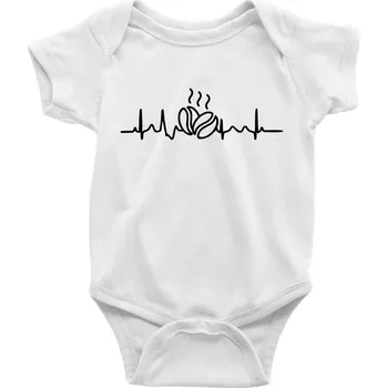 Kojenecké oblečení EKG zrna kávy - Body kojenecké s krátkým rukávem - Krátký r. 18-24 měs ( Bílá )