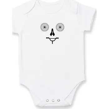 Kojenecký body Složený cyclo obličej - Body kojenecké s krátkým rukávem - Krátký r. 6-12 mes ( Bílá )