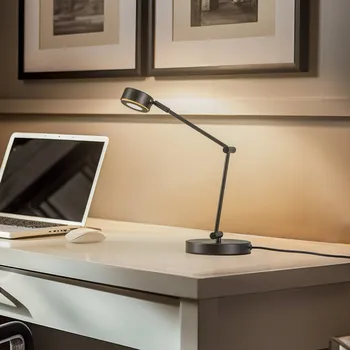 Lampička Lindby Stolní lampa Jyla, černá, GX53, 4000K - Světelný zdroj - Ø 7,5 cm, délka 2,8 cm; Ø základny 16 cm, délka kabelu 150 cm 1 x 4,8 W LED - Doprava zdarma