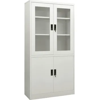 vidaXL Kancelářská skříň 90 x 40 x 180 cm ocel [335948] Barva: světle šedá