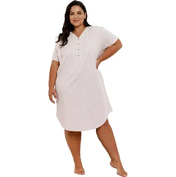 Dámská noční košile Dámská noční košilka Meg 3367 pink - TARO Růžová XXL