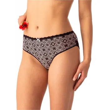 Dámské spodní prádlo Kalhotky Key LPC 731 B25 S-2XL A'2 černo-béžová XXL