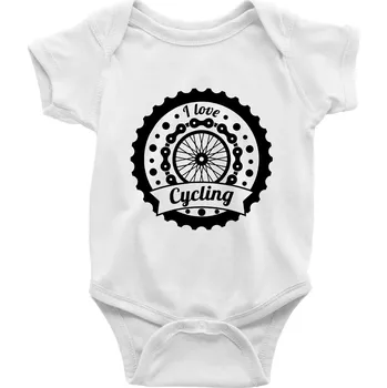 Kojenecký body I love cycling - kolo - Body kojenecké s krátkým rukávem - Krátký r. 18-24 měs ( Bílá )