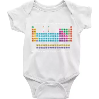 Kojenecké oblečení I wear this shirt periodically but only when I'm in my element - Body kojenecké s krátkým rukávem - Krátký r. 6-12 mes ( Bílá )