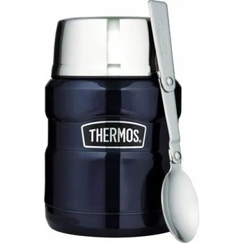 Úložný box Thermos, Termos na jídlo se skládací lžící Style, 470 ml, tmavě modrý, 2 díl. - Formadore