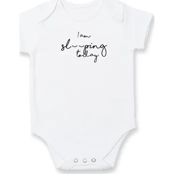 Kojenecký body I am sleeping today - Body kojenecké s krátkým rukávem - Krátký r. 18-24 měs ( Bílá )