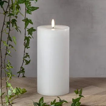 Svíčka Vosková LED svíčka s časovačem výška 22,5 cm cm Star Trading Flamme Flow - bílá