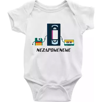 Kojenecký body Nikdy nezapomeneme 90s - Body kojenecké s krátkým rukávem - Krátký r. 18-24 měs ( Bílá )