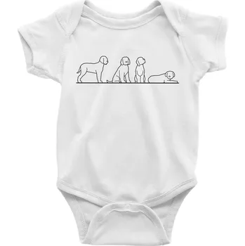 Kojenecký body Lagotto romagnolo postavy linka - Body kojenecké s krátkým rukávem - Krátký r. 6-12 mes ( Bílá )