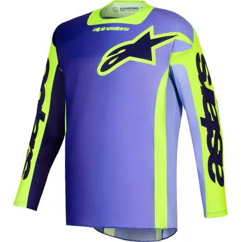Moto dres Motokrosový dres Alpinestars Racer Portl fialovo-fluo žlutý S