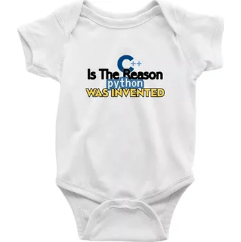Kojenecký body C++ Is The Reason Python Was Invented - Body kojenecké s krátkým rukávem - Krátký r. 18-24 měs ( Bílá )