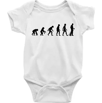 Kojenecký body Evoluce Nordic walking - Body kojenecké s krátkým rukávem - Krátký r. 6-12 mes ( Bílá )