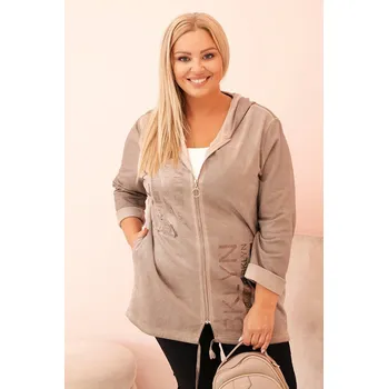 Dámská mikina Dámská mikina Plus Size s kapucí a potiskem BKLYN fango UNI