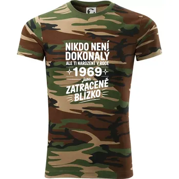 Pánská móda Nikdo není dokonalý ale ti narození v roce 1969 jsou zatraceně blízko - Army CAMOUFLAGE - M ( Hnědý maskáč )