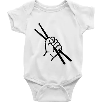 Kojenecký body Paličky ruka - Body kojenecké s krátkým rukávem - Krátký r. 18-24 měs ( Bílá )