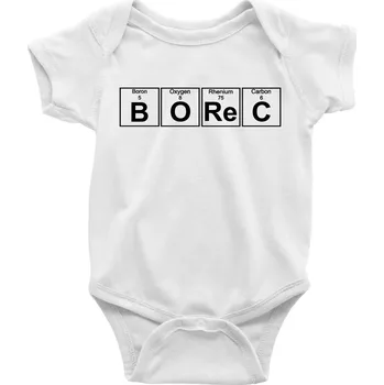 Kojenecké oblečení Borec - Periodická tabulka - Body kojenecké s krátkým rukávem - Krátký r. 18-24 měs ( Bílá )